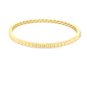 14k Yellow Gold Fluted Bangle