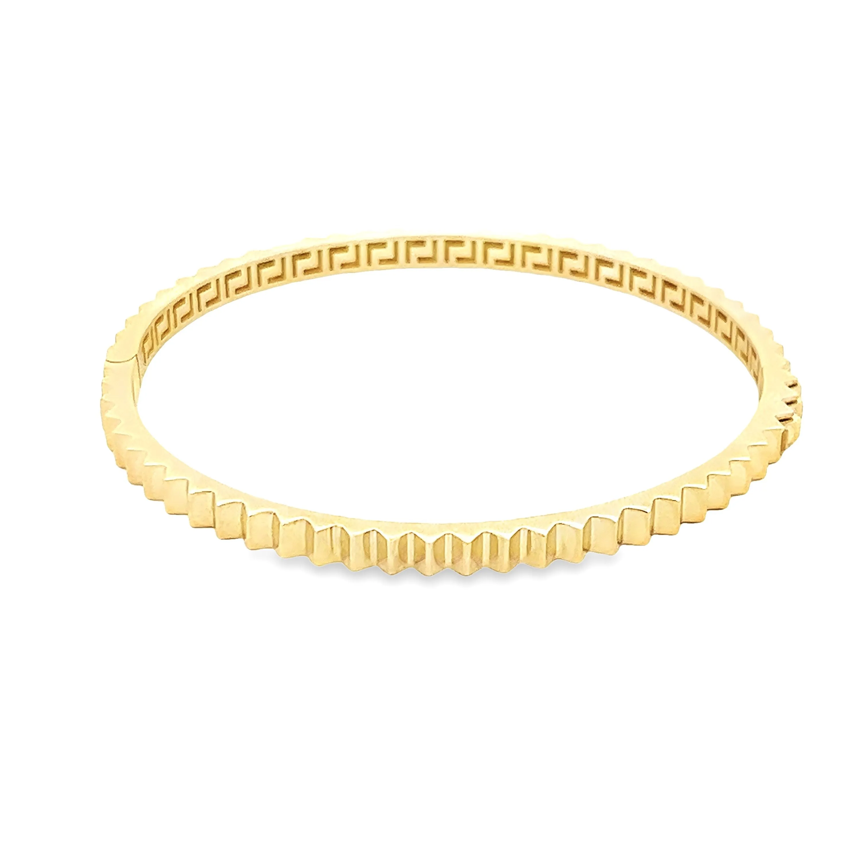 14k Yellow Gold Fluted Bangle