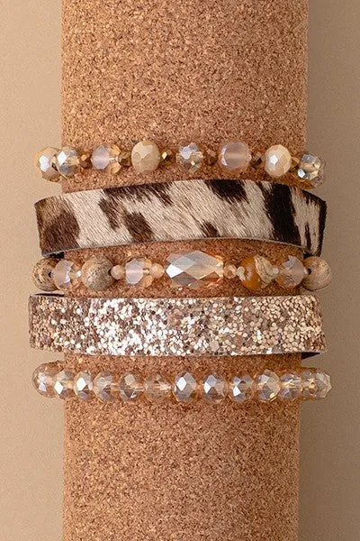 Animal Print Stacked Bracelets