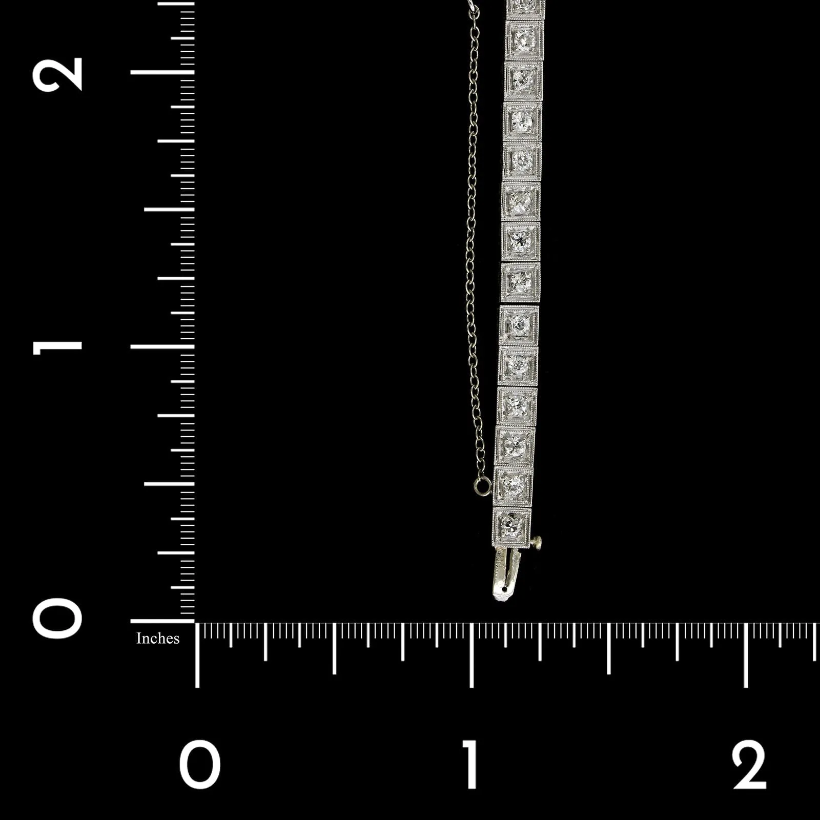 Art Deco Platinum 18K Yellow Gold Estate and Diamond Bracelet