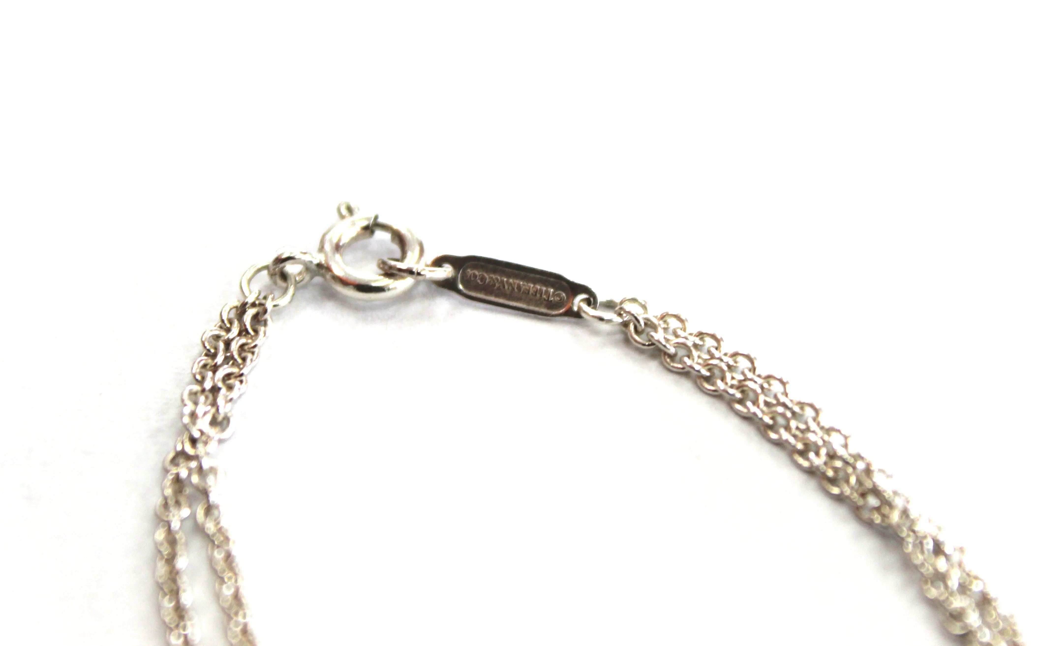 Authentic Tiffany & Co. Sterling Silver 0.8" Blue Infinity Bracelet