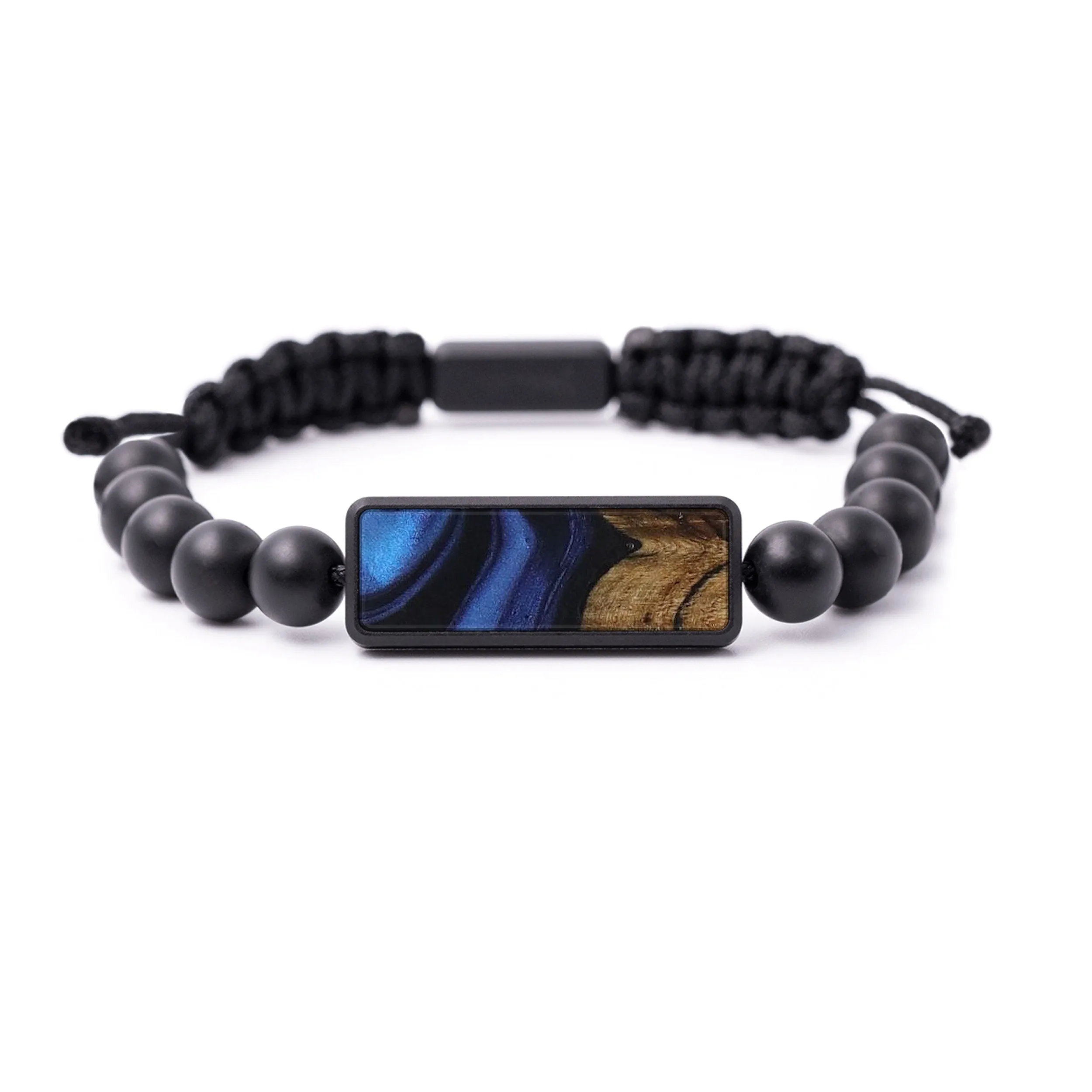 Bead Wood Resin Bracelet - Justyn (Dark Blue, 579790)