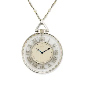 Cartier Paris Art Deco Rock Crystal Skeleton Watch