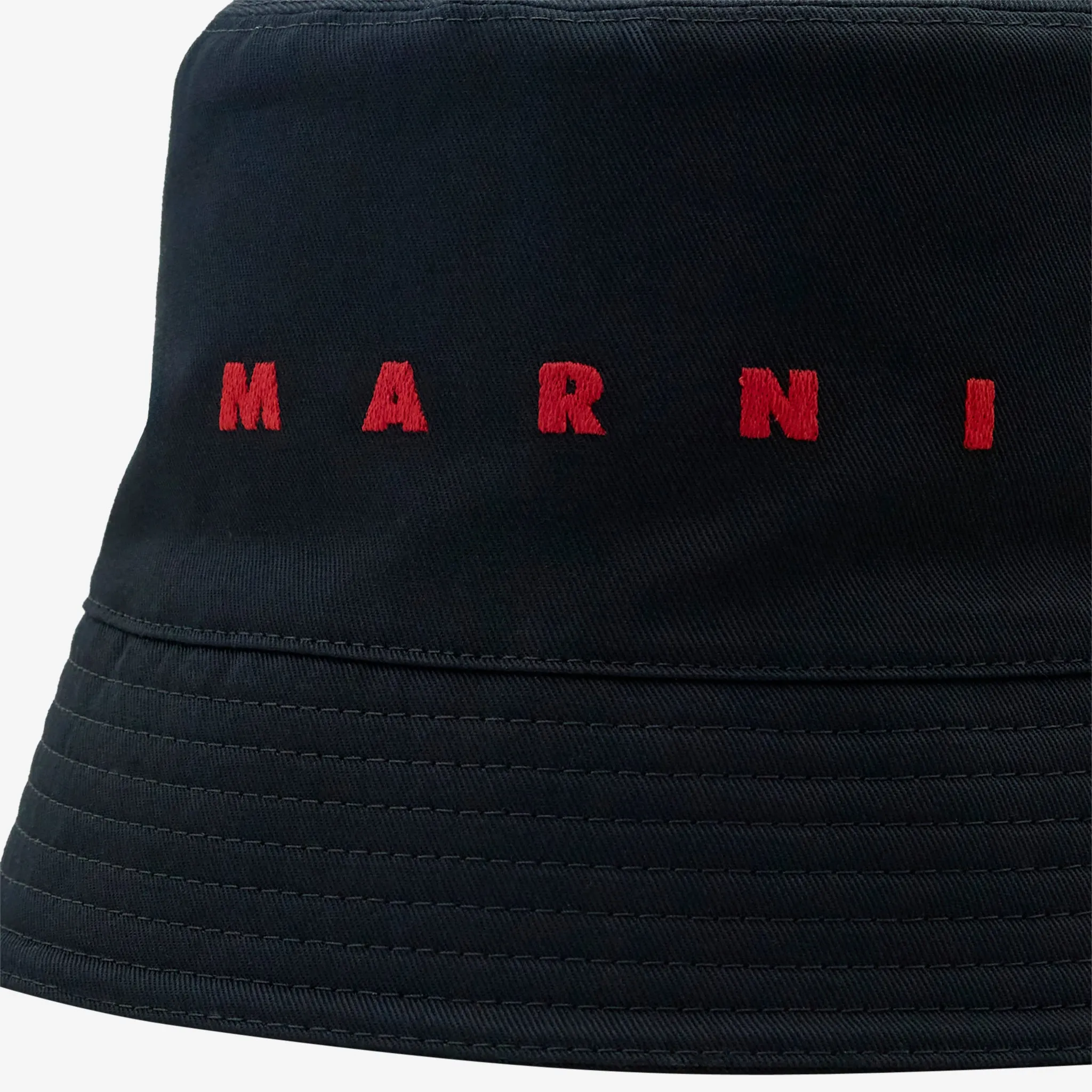 Embroidered Logo Bucket Hat Black