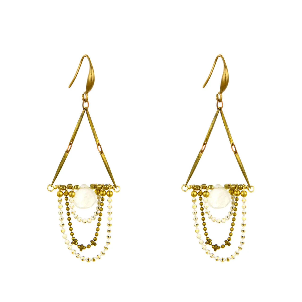 Moonstone Drape Earrings