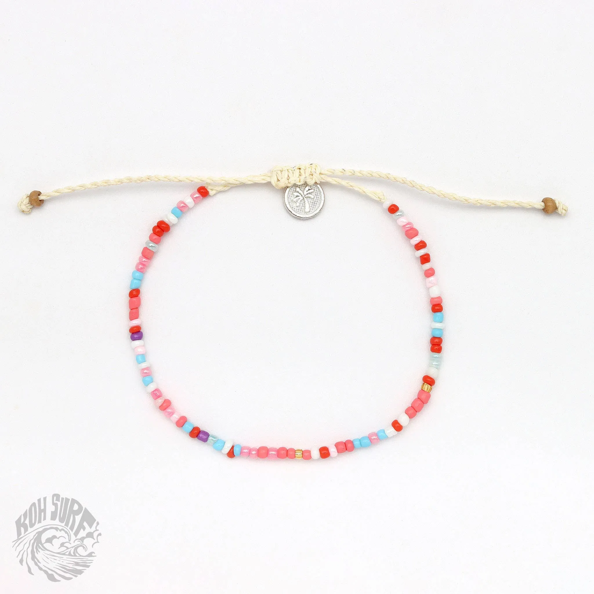 Pineapple Island -  Alila Dainty Beaded Bracelet, Surf Jewelry by Koh Surf: Blue Tones