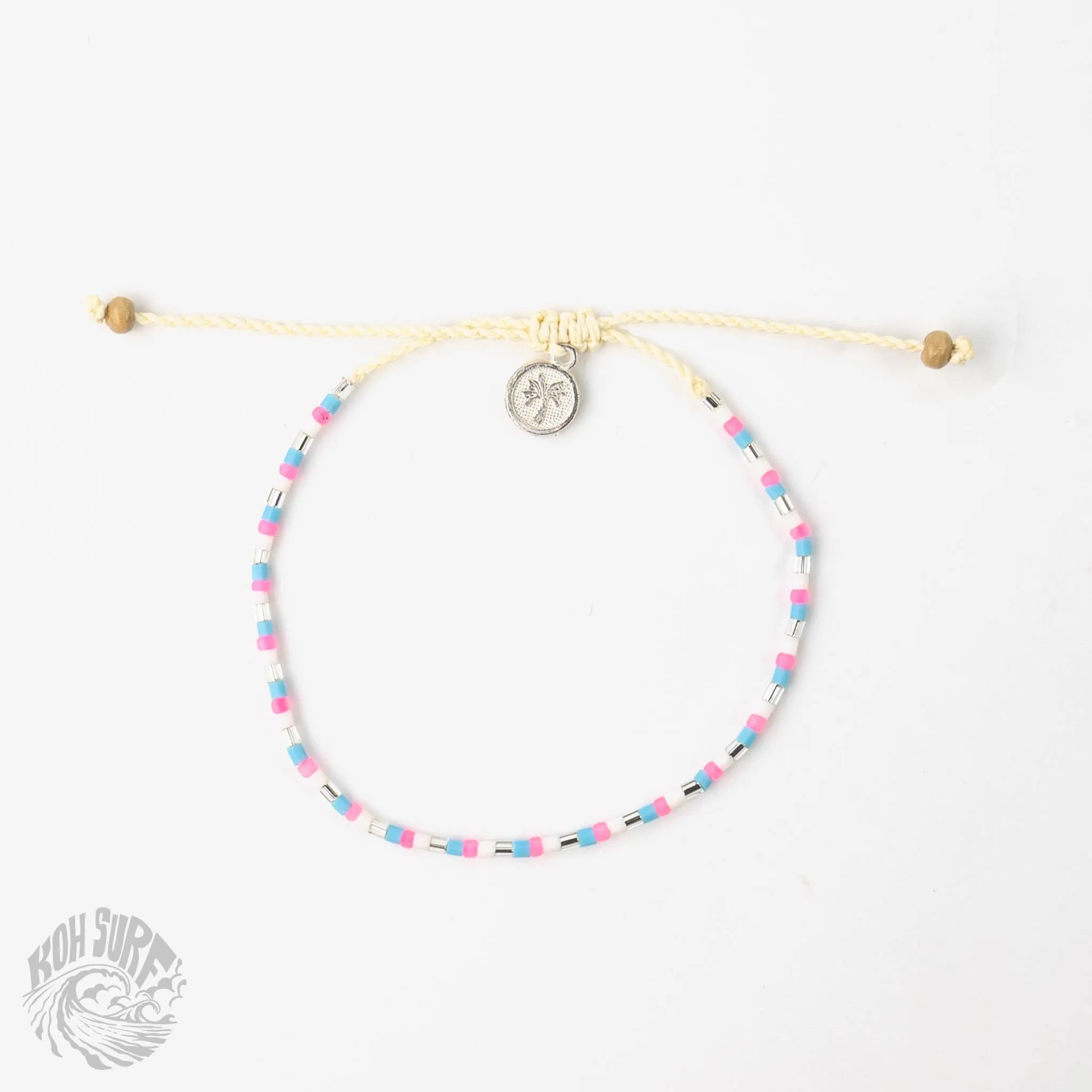 Pineapple Island -  Alila Dainty Beaded Bracelet, Surf Jewelry by Koh Surf: Blue Tones