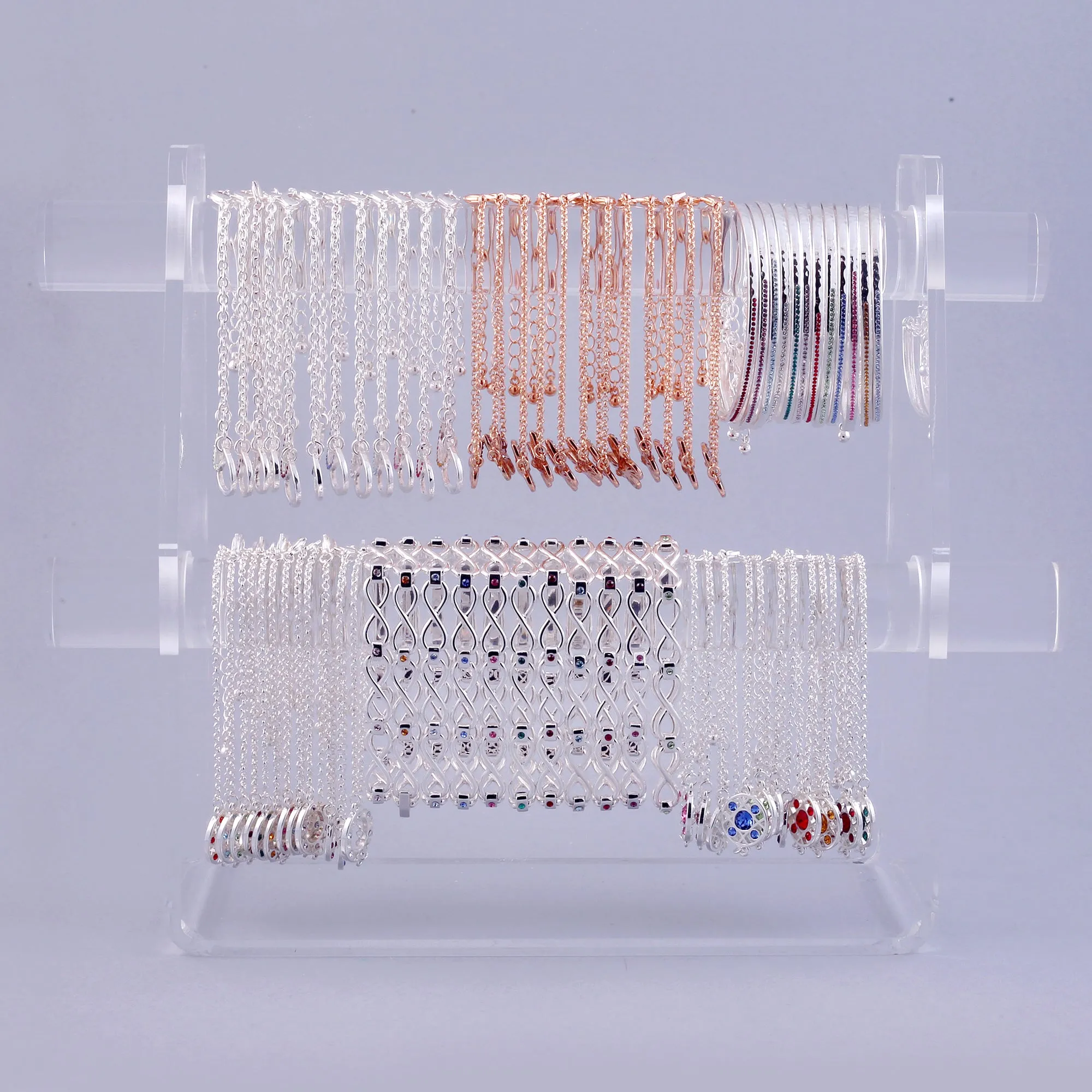 Silver Topaz November Birthstone Hugs & Kisses Bracelet